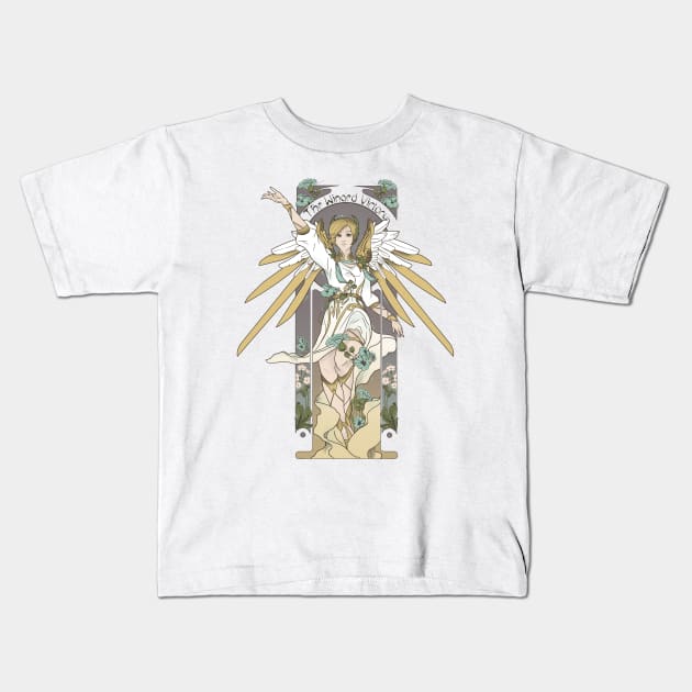 The Winged Victory Kids T-Shirt by RhunaArt